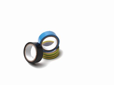 Beyaz arka planda izole nesneler, renkli bir şerit seti