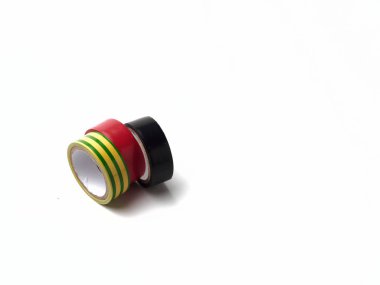 Beyaz arka planda izole nesneler, renkli bir şerit seti