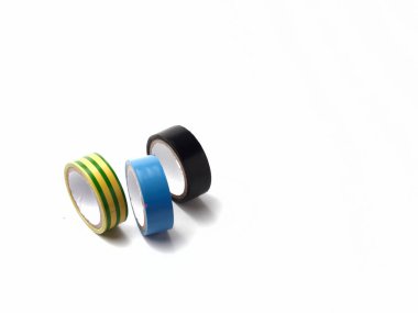 Beyaz arka planda izole nesneler, renkli bir şerit seti