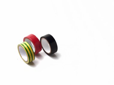 Beyaz arka planda izole nesneler, renkli bir şerit seti