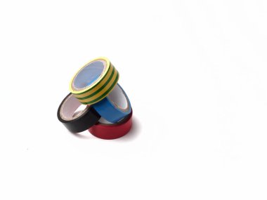 Beyaz arka planda izole nesneler, renkli bir şerit seti