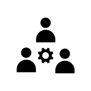 Yönetim Simgesi. Takım çalışması yönetim ikonu. İş ekibi.