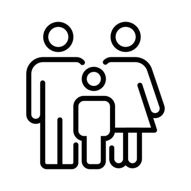 Aile Simgesi Vektörü. Baba ana simgesi.