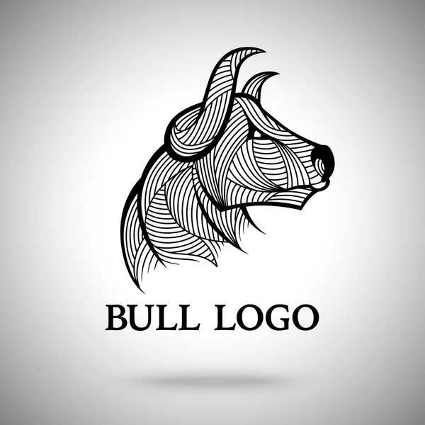 Modèle de logo Vector Bull pour les équipes sportives, les marques commerciales, etc. — Image vectorielle
