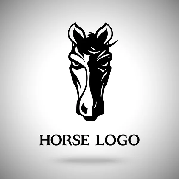 Vector horse head logo template — Stock Vector