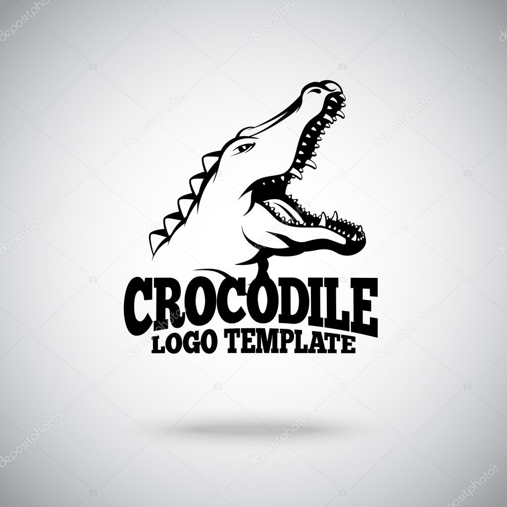 Vector Crocodile logo template for sport teams, brands etc.