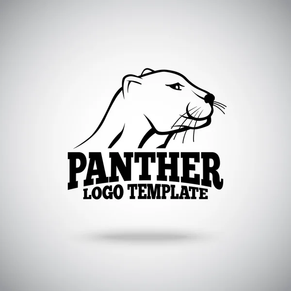 Plantilla de logotipo vectorial con pantera, para equipos deportivos, marcas, etc. — Vector de stock