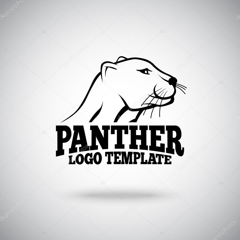 Vector logo template with Panther, for sport teams, brands etc.