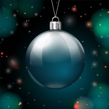 Vektör yeni yıl Banner şablon topu ile