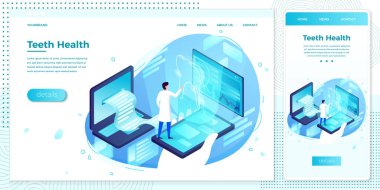 Vektör diş hologramı doktora yardımcı olur