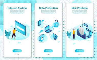 Vektör seti İnternet sörfü, Veri postası düzenleme