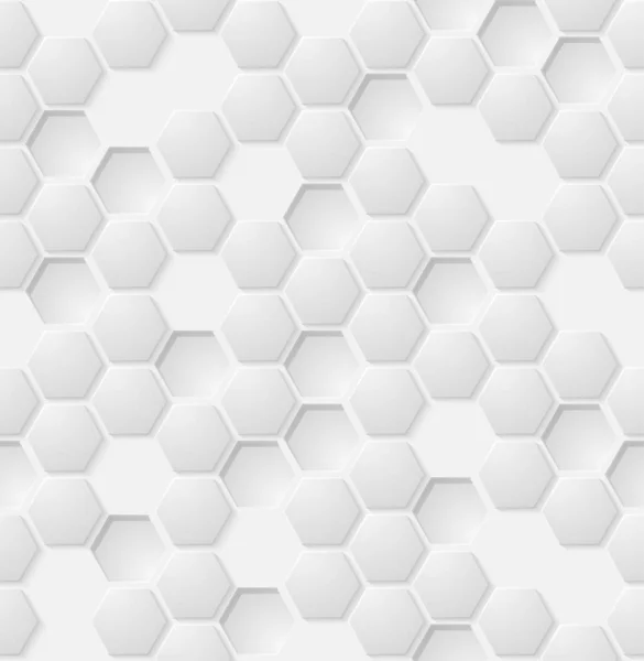 Vektor eps abstraktes weißes Sechseck nahtloses Muster — Stockvektor