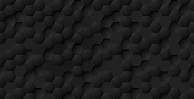 Vektör soyut siyah altıgen desen tasarımı yapar