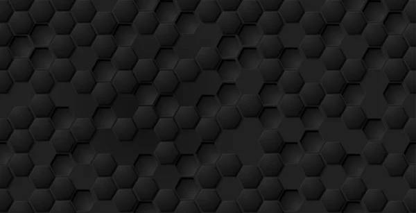 Vector eps diseño abstracto hexágono negro patrón — Archivo Imágenes Vectoriales
