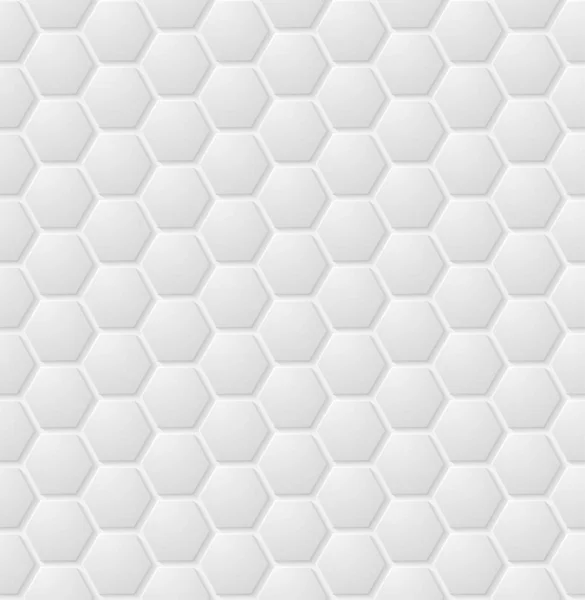 Vetor abstrato hexágono branco sem costura padrão eps —  Vetores de Stock