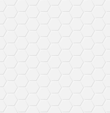 Vektör soyut beyaz altıgen dikişsiz desen uyarıyor