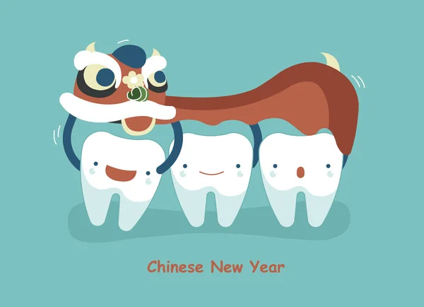 Año Nuevo Chino De Dental — Archivo Imágenes Vectoriales