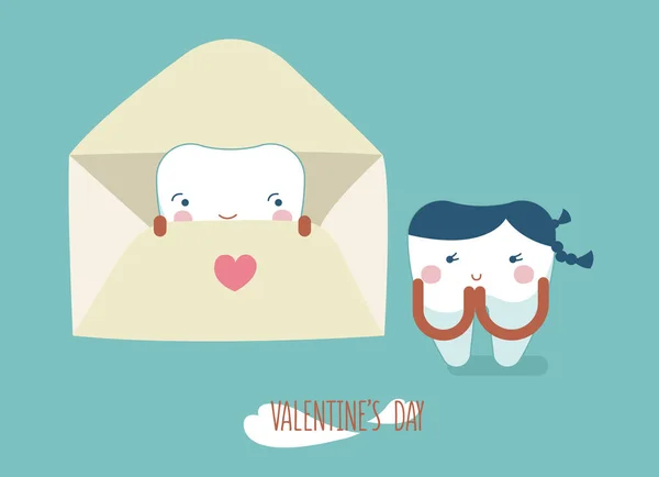 Feliz día de San Valentín de dental — Archivo Imágenes Vectoriales