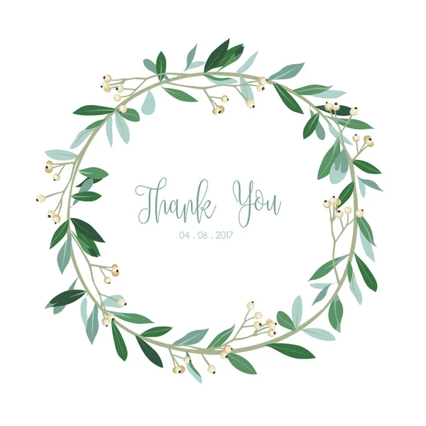 Beyaz arka plan vektör ile romantik çiçek çelenk 