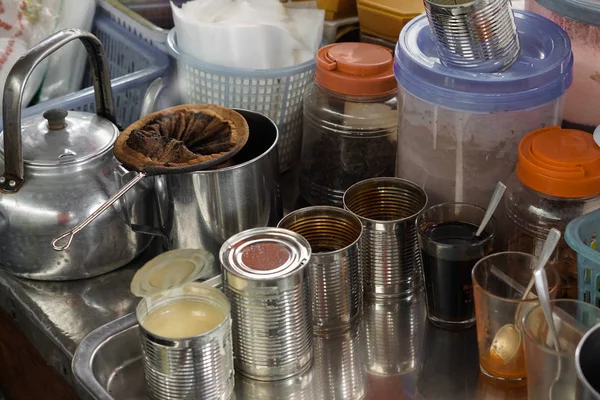 Süreç çay sokak gıda yapma, bu Tayland, tra almak