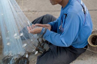 12 Temmuz 2017 - Chanthaburi, Tayland - eski balıkçılar takas FIS