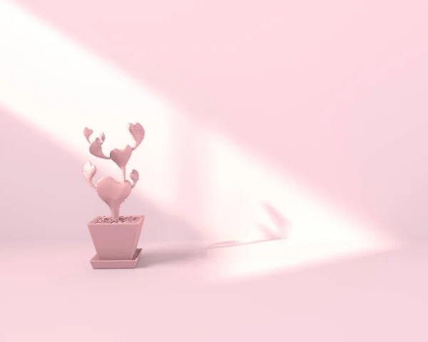 Valentine branding mockup concept on pink background. — Stock Photo, Image