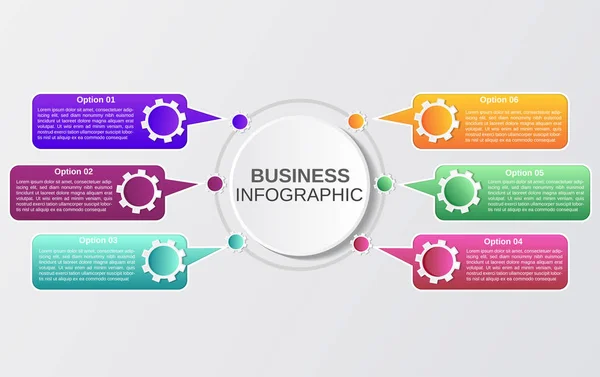 Infographics Options Template Vector Illustration Can Used Workflow Layout Diagram — Stock Vector