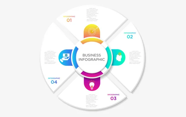 Infographics Number Options Template Vector Illustration Can Used Workflow Layout — Stock Vector