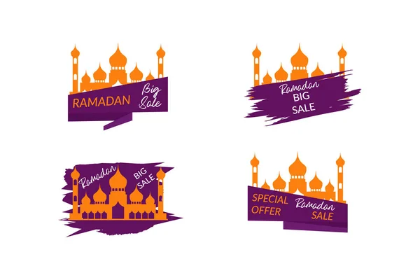 Дизайн Продажу Ramadan Мечеттю Векторні Ілюстрації — стоковий вектор