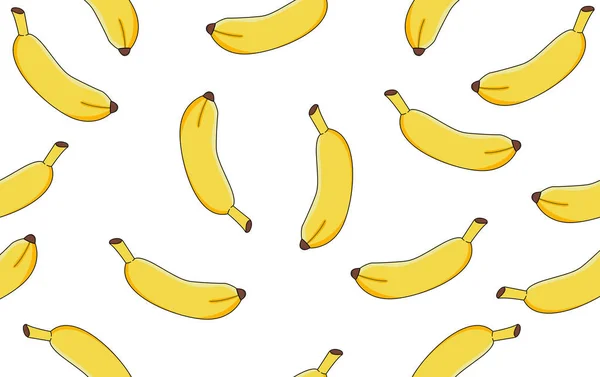 Sfondo Modello Banana Senza Soluzione Continuità Illustrazione Vettoriale — Vettoriale Stock