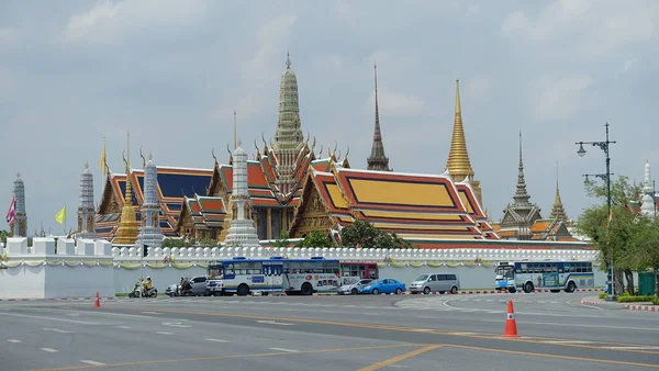 Aussenmauer Des Grand Palace Bangkok Tailândia — Fotografia de Stock