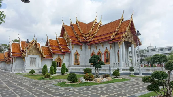 Side Wat Benchamabophit Bangkok Таиланд — стоковое фото