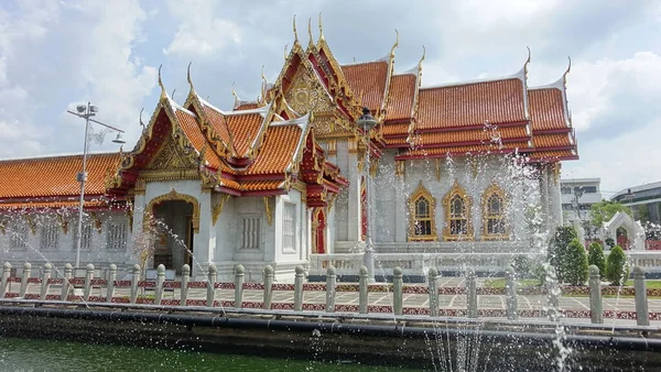 Wat Benchamabophit Von Der Seite Bangkok Tailândia — Fotografia de Stock