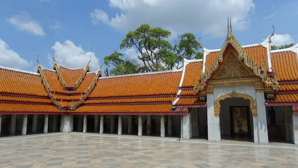 Innerer Tempelgang Marmorkloster Bangkok Tailândia — Fotografia de Stock