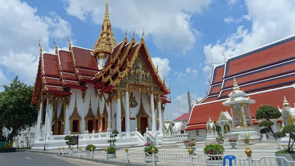Vorderseite Des Wat Devarajkuchon Bangkok Thailand — 스톡 사진