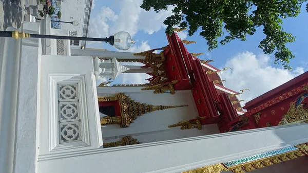 Vorderseite Des Wat Devarajkuchon Bangkok Tailândia — Fotografia de Stock