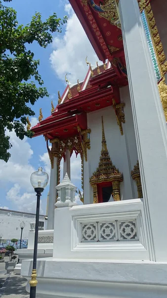 Vista Lateral Wat Devarajkunchorn Bangkok Tailandia — Foto de Stock