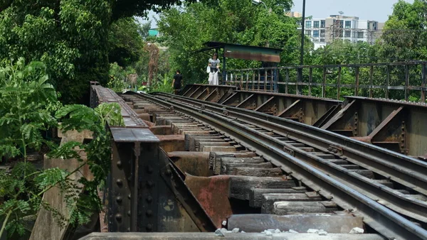 Spoorbrug Thailand — Stockfoto