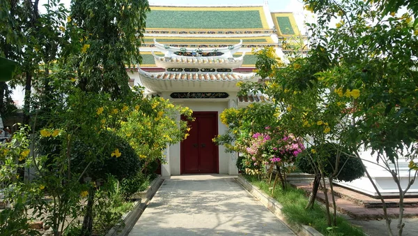 Entrada Chinesa Wat Rantcha Orasaram — Fotografia de Stock