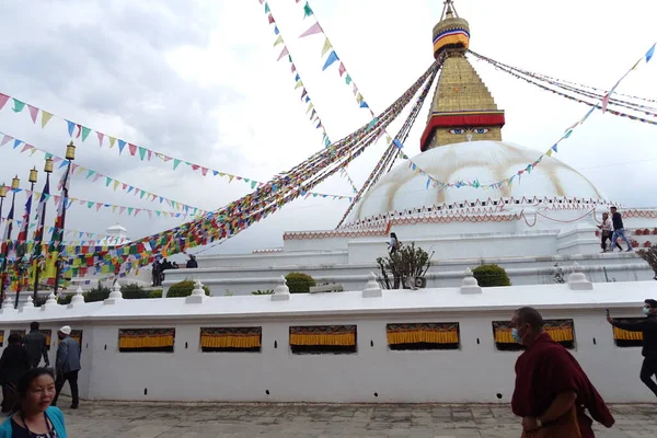 Blick Auf Die Größte Stupa Der Welt Boudha Nepal — Stockfoto