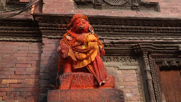 Figura Deus Hanuman Patan Nepal — Fotografia de Stock