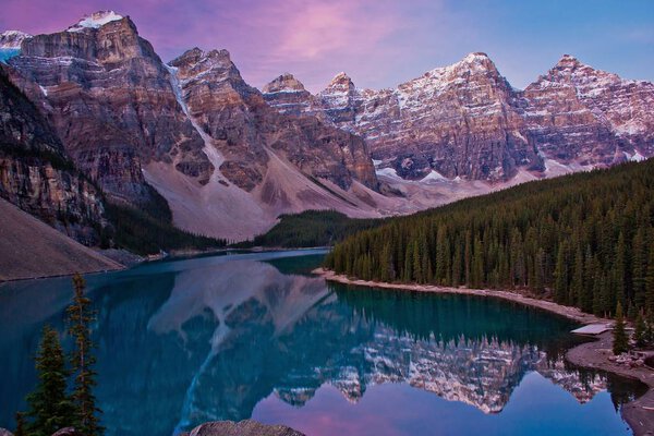 Moraine lake in Lake Louise, Canada