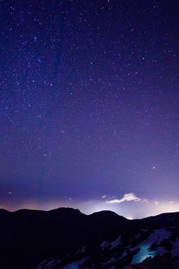 Gece gökyüzünde yıldız yukarıda Tenerife Adası, Kanarya Adaları
