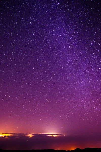 Étoiles dans le ciel nocturne de Pico del Teide, Ténérife — Photo