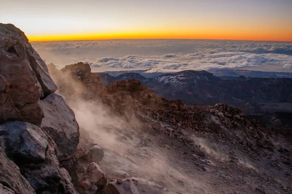 Eines morgens auf dem pico del teide, teneriffa — Stockfoto