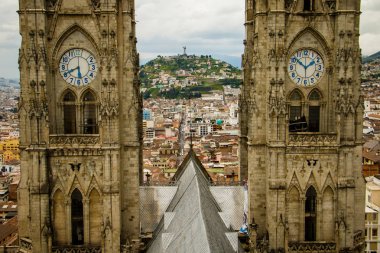Quito Katedrali, Ekvador kule close-up