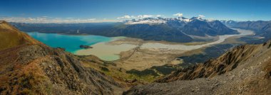 Kluane lake in Kluane National park reserve in Yukon territory, Canada clipart