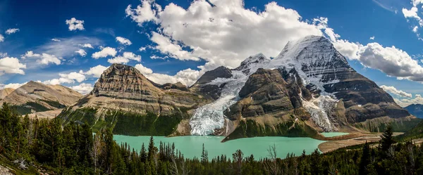 Panoramatic view of Berg Lake with glaciers in Mt. Robson provincial park of British Colombia, Canada