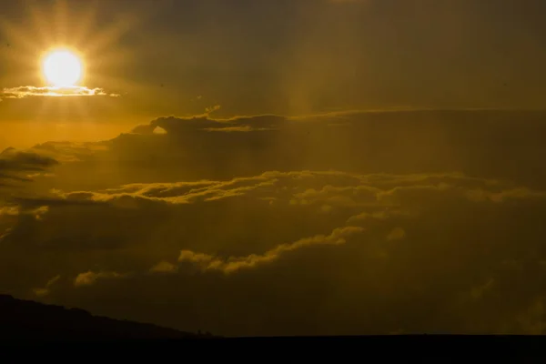 Sonnenuntergang bei haleakala — Stockfoto