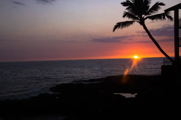 Západ slunce v Koně, Havaj — Stock fotografie